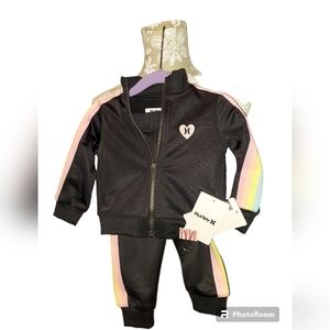 Hurley Black Jogger Set Girl's Size 12M NWT